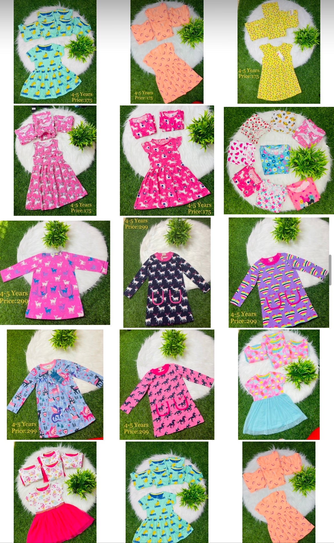 GIRLS 7 FROCKS COMBO